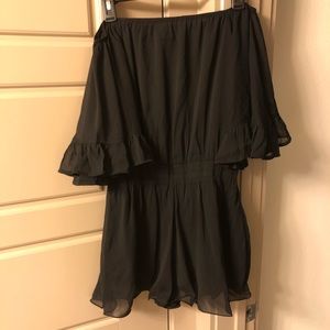 Vici Collection off the shoulder black romper